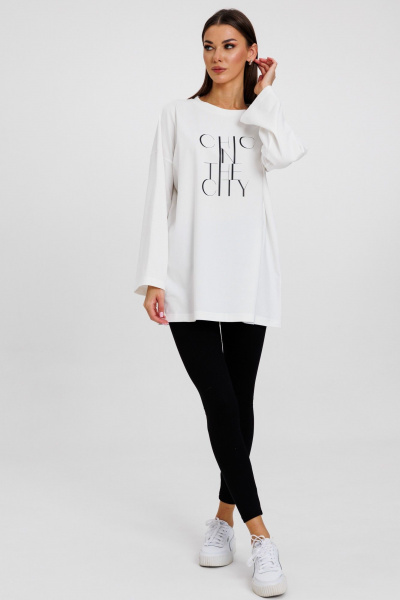 Джемпер женский демисезонный с оригинальным дизайном из хлопка Kivviwear 4246.02 - фото 2