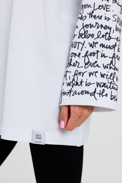 Джемпер женский демисезонный с ярким принтом из хлопка Kivviwear 4246.03 - фото 9