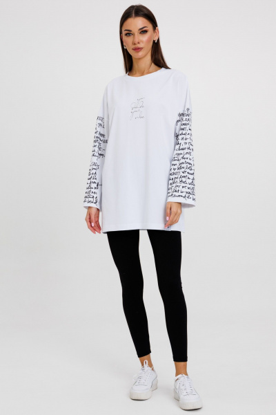 Джемпер женский демисезонный с ярким принтом из хлопка Kivviwear 4246.03 - фото 3