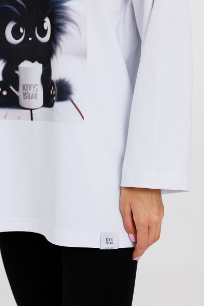 Джемпер женский демисезонный с оригинальным дизайном из хлопка Kivviwear 4246.04 - фото 7