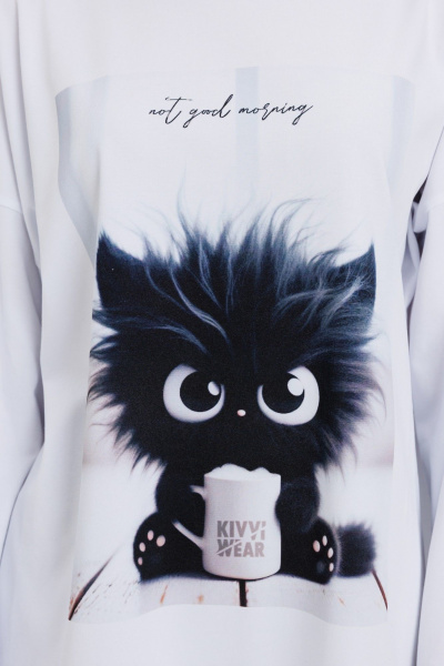 Джемпер женский демисезонный с оригинальным дизайном из хлопка Kivviwear 4246.04 - фото 5