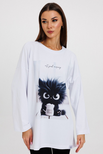 Джемпер женский демисезонный с оригинальным дизайном из хлопка Kivviwear 4246.04 - фото 1