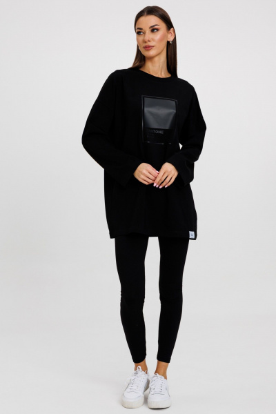 Джемпер женский демисезонный с ярким принтом из хлопка Kivviwear 4246.05 - фото 8