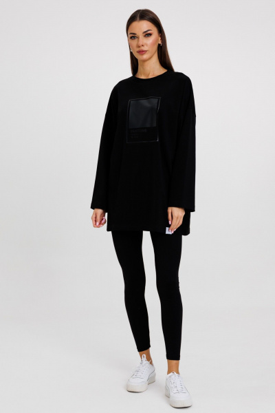 Джемпер женский демисезонный с ярким принтом из хлопка Kivviwear 4246.05 - фото 4