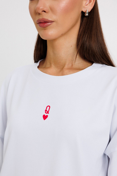 Джемпер женский демисезонный с оригинальным дизайном из хлопка Kivviwear 4246.06 - фото 8