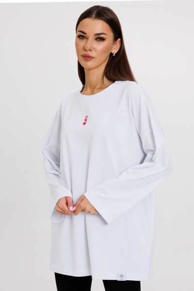 Джемпер женский демисезонный с оригинальным дизайном из хлопка Kivviwear 4246.06 - фото 5