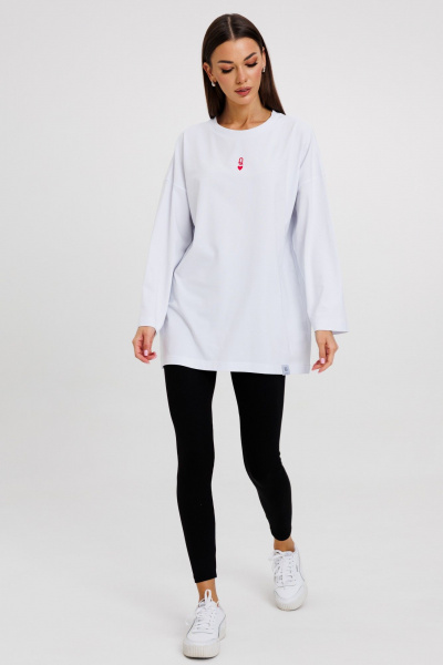 Джемпер женский демисезонный с оригинальным дизайном из хлопка Kivviwear 4246.06 - фото 2