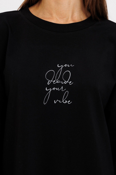 Джемпер женский демисезонный с ярким принтом из хлопка Kivviwear 4246.07 - фото 5