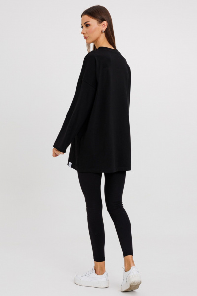 Джемпер женский демисезонный с ярким принтом из хлопка Kivviwear 4246.09 - фото 5