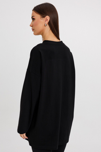 Джемпер женский демисезонный с ярким принтом из хлопка Kivviwear 4246.09 - фото 3