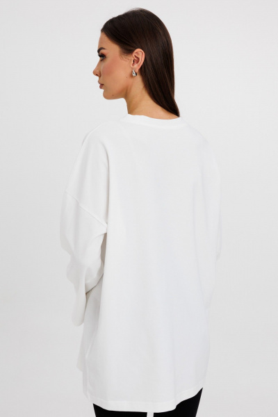 Джемпер женский демисезонный с оригинальным дизайном из хлопка Kivviwear 4246.10 - фото 5