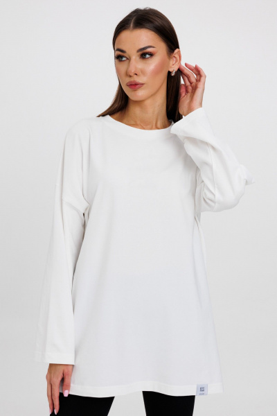 Джемпер женский демисезонный с оригинальным дизайном из хлопка Kivviwear 4246.10 - фото 1