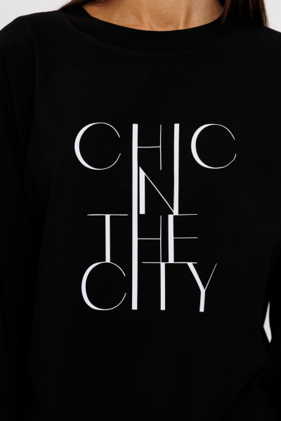 Джемпер женский демисезонный с ярким принтом из хлопка Kivviwear 4246.11 - фото 8