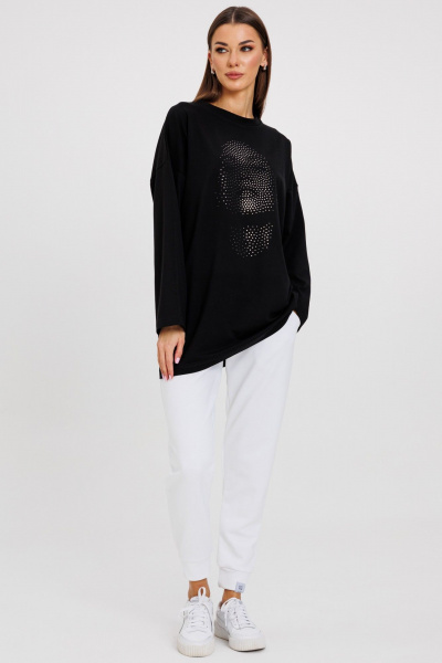 Джемпер женский демисезонный с оригинальным дизайном из хлопка Kivviwear 4246.12 - фото 4