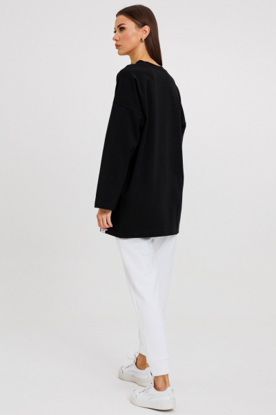 Джемпер женский демисезонный с оригинальным дизайном из хлопка Kivviwear 4246.12 - фото 3