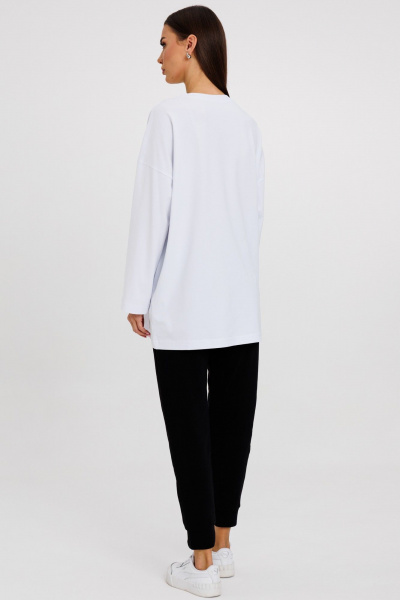 Джемпер женский демисезонный с ярким принтом из хлопка Kivviwear 4246.13 - фото 11