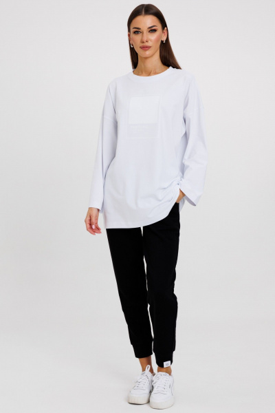 Джемпер женский демисезонный с ярким принтом из хлопка Kivviwear 4246.13 - фото 7