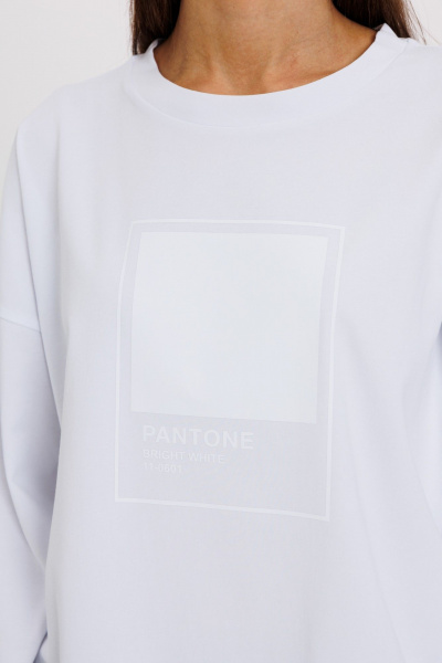 Джемпер женский демисезонный с ярким принтом из хлопка Kivviwear 4246.13 - фото 2