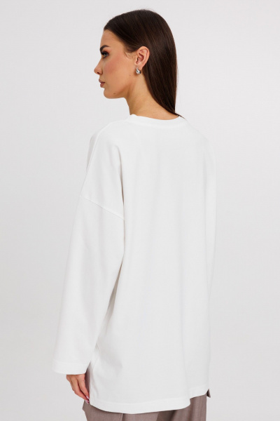 Джемпер женский демисезонный с оригинальным дизайном из хлопка Kivviwear 4246.14 - фото 9