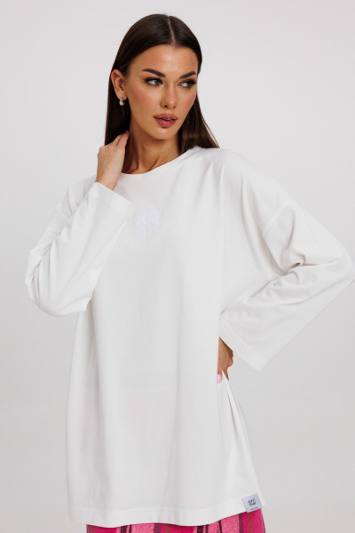 Джемпер женский демисезонный с ярким принтом из хлопка Kivviwear 4246.15 - фото 5