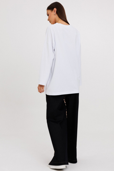 Повседневный джемпер с принтами из трикотажа Kivviwear 4246.17 - фото 9