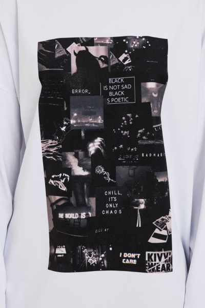 Повседневный джемпер с принтами из трикотажа Kivviwear 4246.17 - фото 5