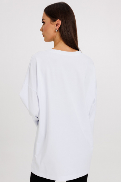 Стильный джемпер с яркими принтами и удлинённым рукавом Kivviwear 4246.18 - фото 9