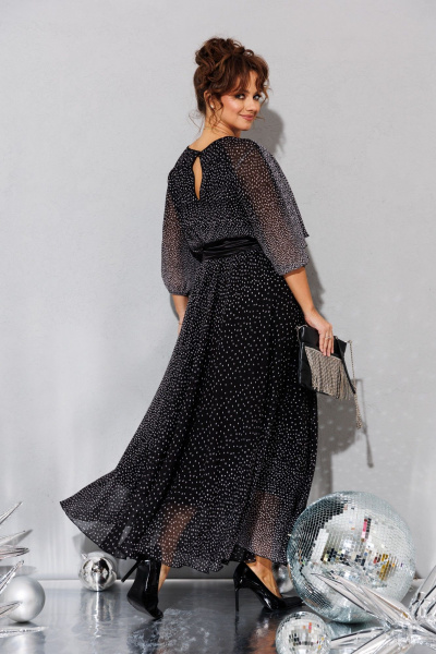 Платье Anastasia 063.2 черно-серый - фото 10