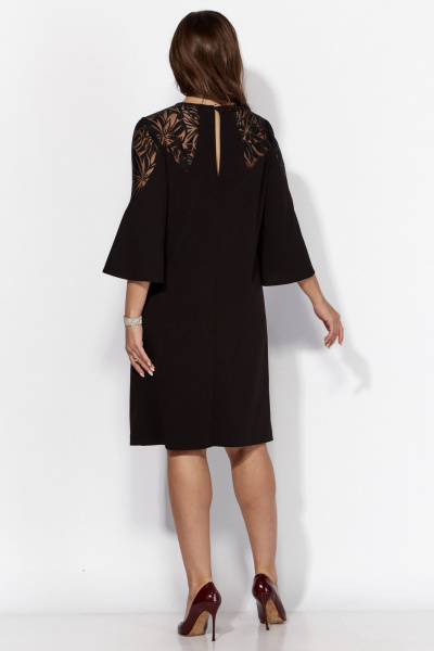 Стильное платье из органзы с кокетками и разрезом TAiER 1326 - фото 3