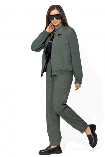 Костюм из гусиной лапки с жилетом и юбкой-макси Gold Style 2674 - фото 4