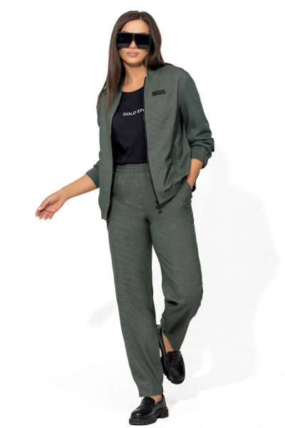 Костюм из гусиной лапки с жилетом и юбкой-макси Gold Style 2674 - фото 2