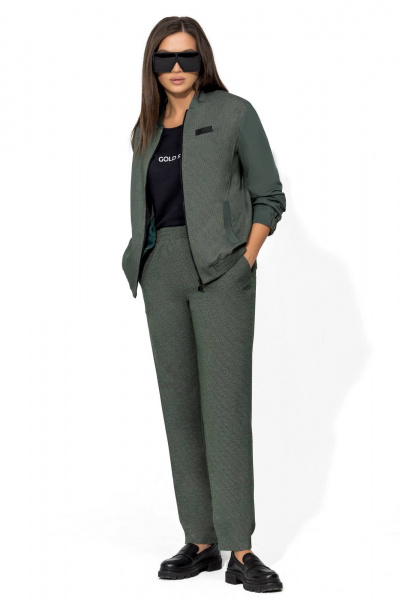 Костюм из гусиной лапки с жилетом и юбкой-макси Gold Style 2674 - фото 1