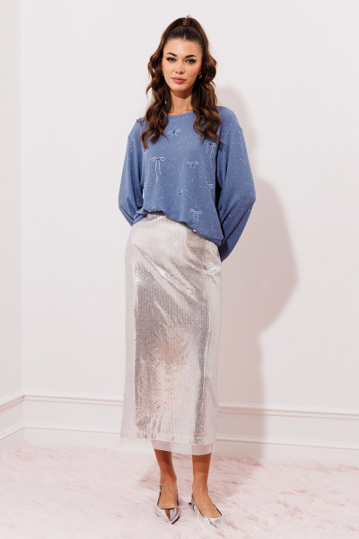 Джемпер Butеr 2997 голубой - фото 7