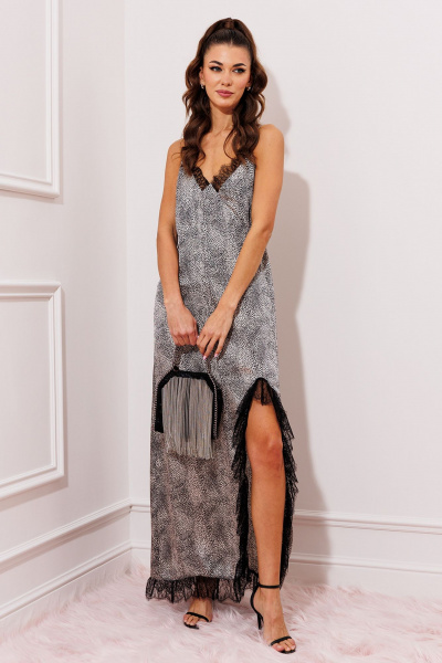 Платье Butеr 2911 бежевый_принт - фото 3