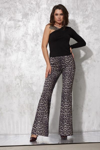 Черный трикотажный топ с одним плечом MG Wear 2220 черный - фото 3