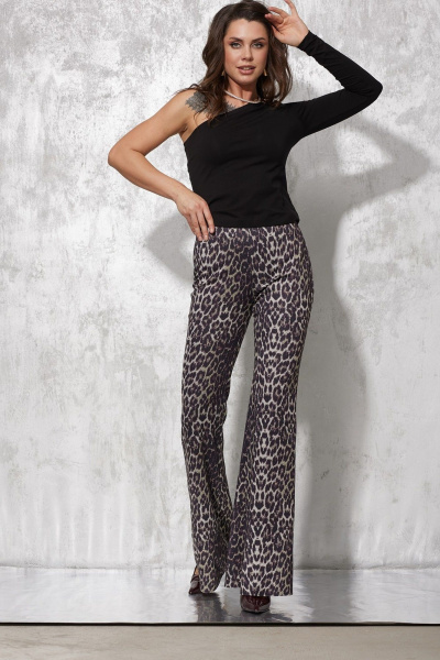 Черный трикотажный топ с одним плечом MG Wear 2220 черный - фото 2