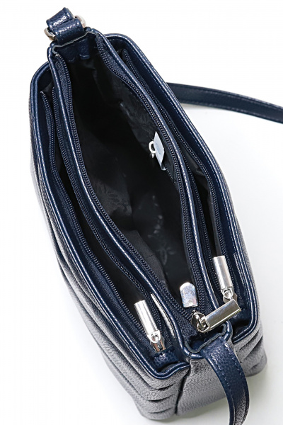 Синяя экокожаная сумка-кроссбоди с ремнем-цепочкой Galanteya 21724.24с814к45 синий_т. - фото 5