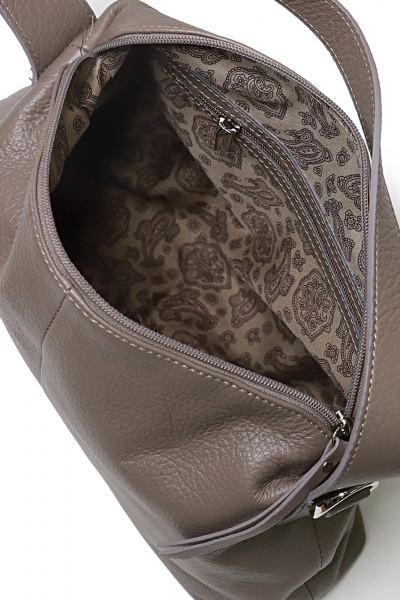 Кожаная сумка на каждый день с коричневым и серым цветом Galanteya 38623.23с1051к45 серо-коричневый - фото 5