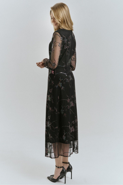 Демисезонное платье с пайетками и вышивкой JRSy 2513 - фото 6