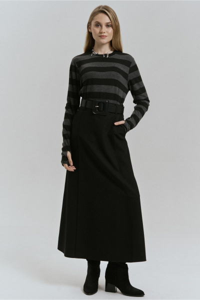 Миди юбка палаццо с карманами и расширением по низу JRSy 2515 - фото 1