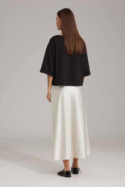 Джемпер и юбка комплект с кройом оверсайз и косой юбкой N.O.W. 1484 - фото 2