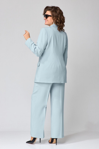 Деловой костюм жакет и брюки в прямом стиле из текстиля Орхидея 1495 - фото 2