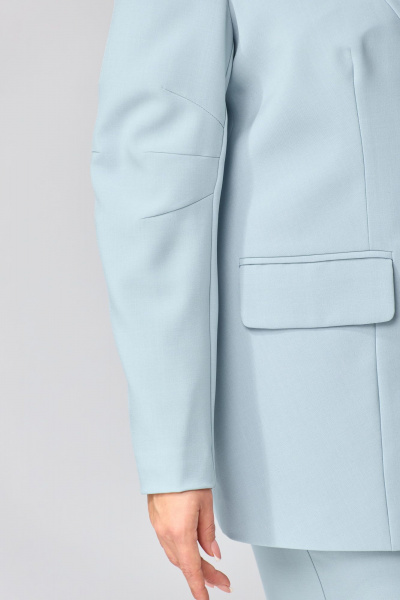 Деловой костюм жакет и брюки в прямом стиле из текстиля Орхидея 1495 - фото 7