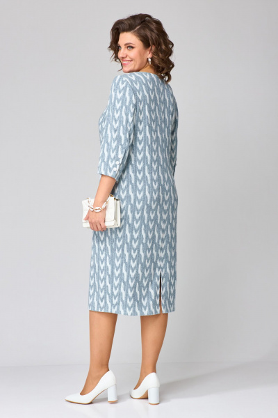 Платье демисезонное повседневное из трикотажа и шерсти Орхидея 1500 - фото 2