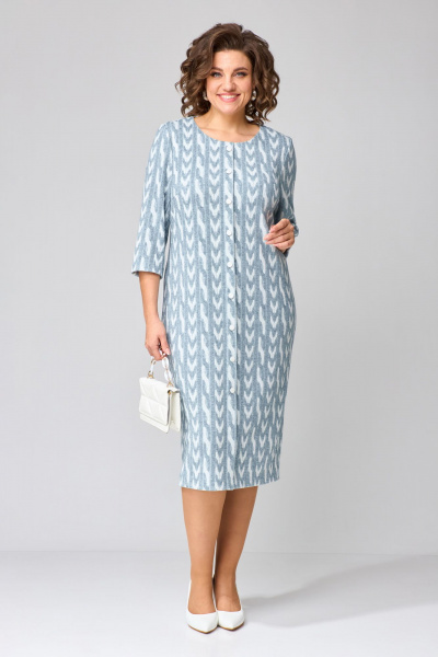 Платье демисезонное повседневное из трикотажа и шерсти Орхидея 1500 - фото 5