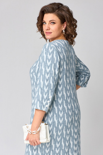 Платье демисезонное повседневное из трикотажа и шерсти Орхидея 1500 - фото 4