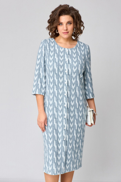 Платье демисезонное повседневное из трикотажа и шерсти Орхидея 1500 - фото 3