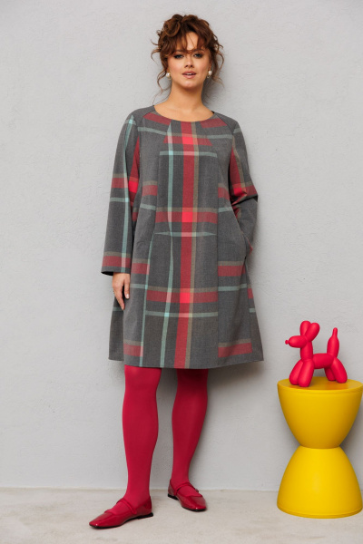 Платье Mubliz 224 клетка - фото 5