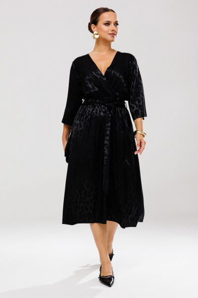 Платье нарядное из атласного струящегося материала Mubliz 195 - фото 1