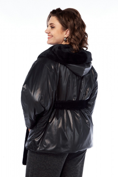 Куртка двухсторонняя из искусственного меха и плащёвки Диомант 2015 черный - фото 8
